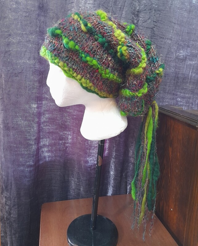 Awesome Hat - 100% Recycled Silk - Green Multi