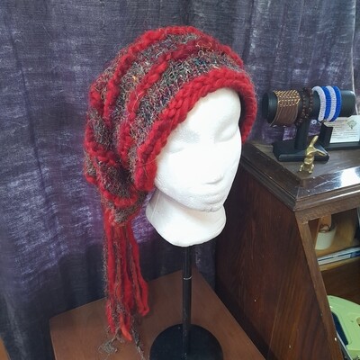 Awesome Hat - 100% Recycled Silk - Red Multi