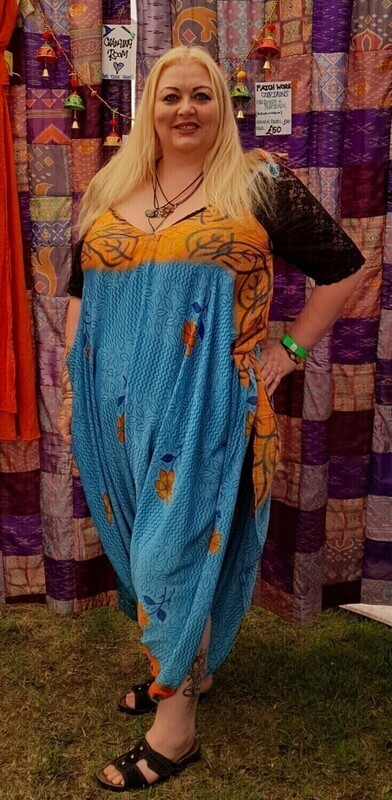 SG - Recycled Sari Playsuit - Fits Baby to Super Goddess 