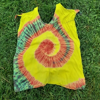 SG - Keyhole Sleeve Tie Dye T Shirt Top/Dress - Super Goddess