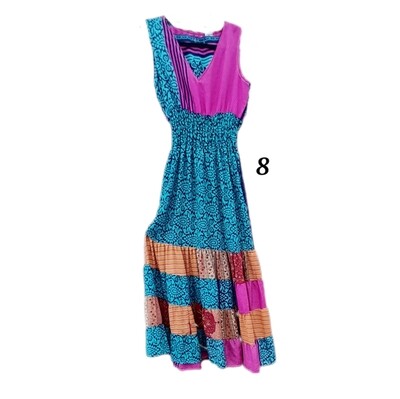 Recycled Sari Summer Dress -Small- #8