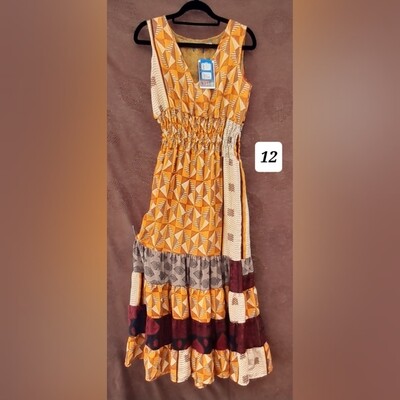 Recycled Sari Summer Dress -Small- #12