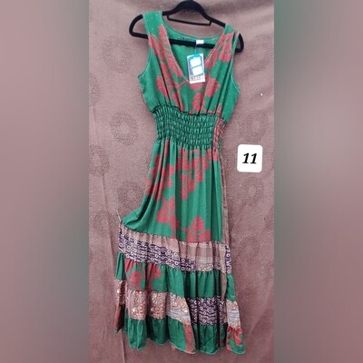 Recycled Sari Summer Dress -Small- #11