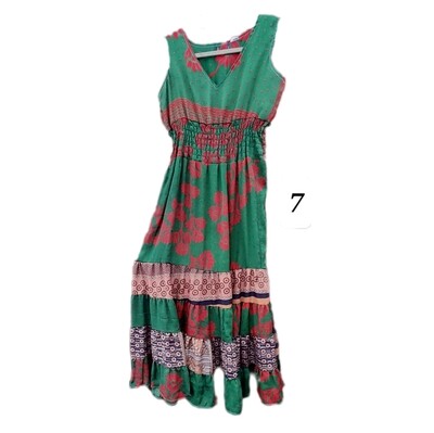 Recycled Sari Summer Dress -Small- #7