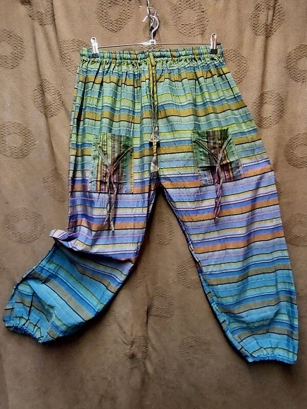SG - Lightweight Seersucker Trousers - Autumn Trees