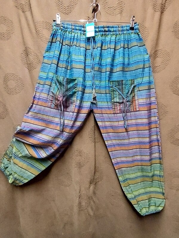 SG - Lightweight Seersucker Trousers - Seascape