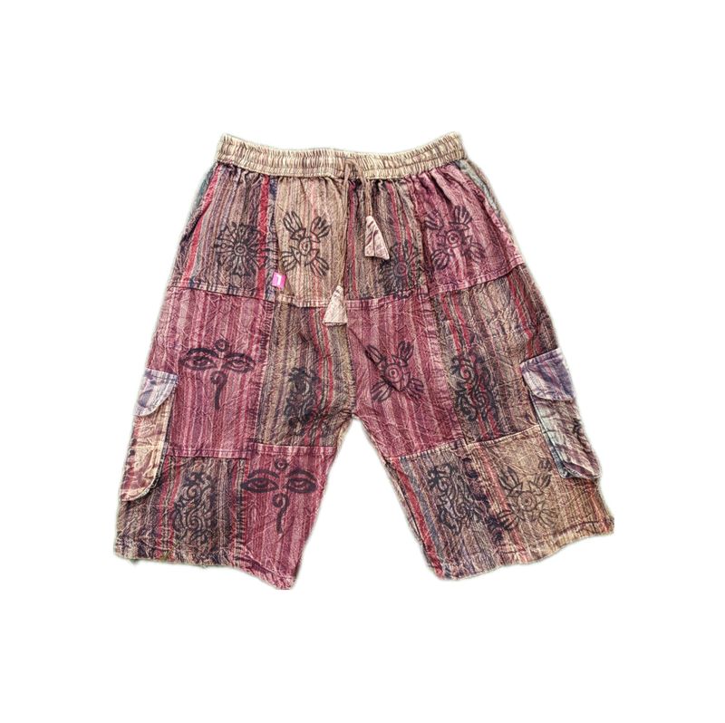 Red Clay Patchwork Shorts 50" Hip