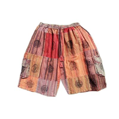 SG - Red Patchwork Shorts 60" Hip