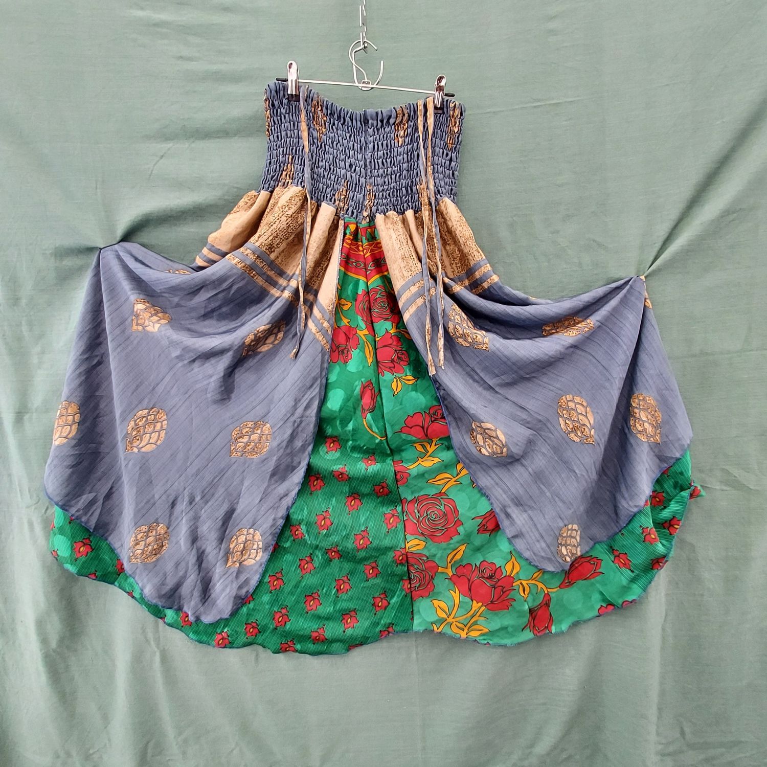 SG - Recycled Sari Boob Tube Dress or Elasticated Skirt