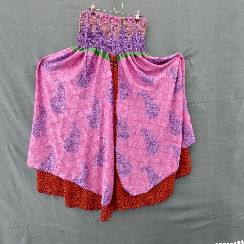 SG - Recycled Sari Boob Tube Dress or Elasticated Skirt