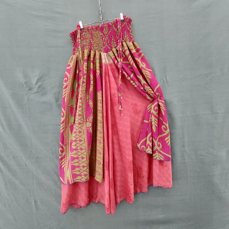 SG - Recycled Sari Boob Tube Dress or Elasticated Skirt