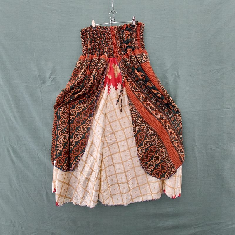 SG - Recycled Sari Boob Tube Dress or Elasticated Skirt