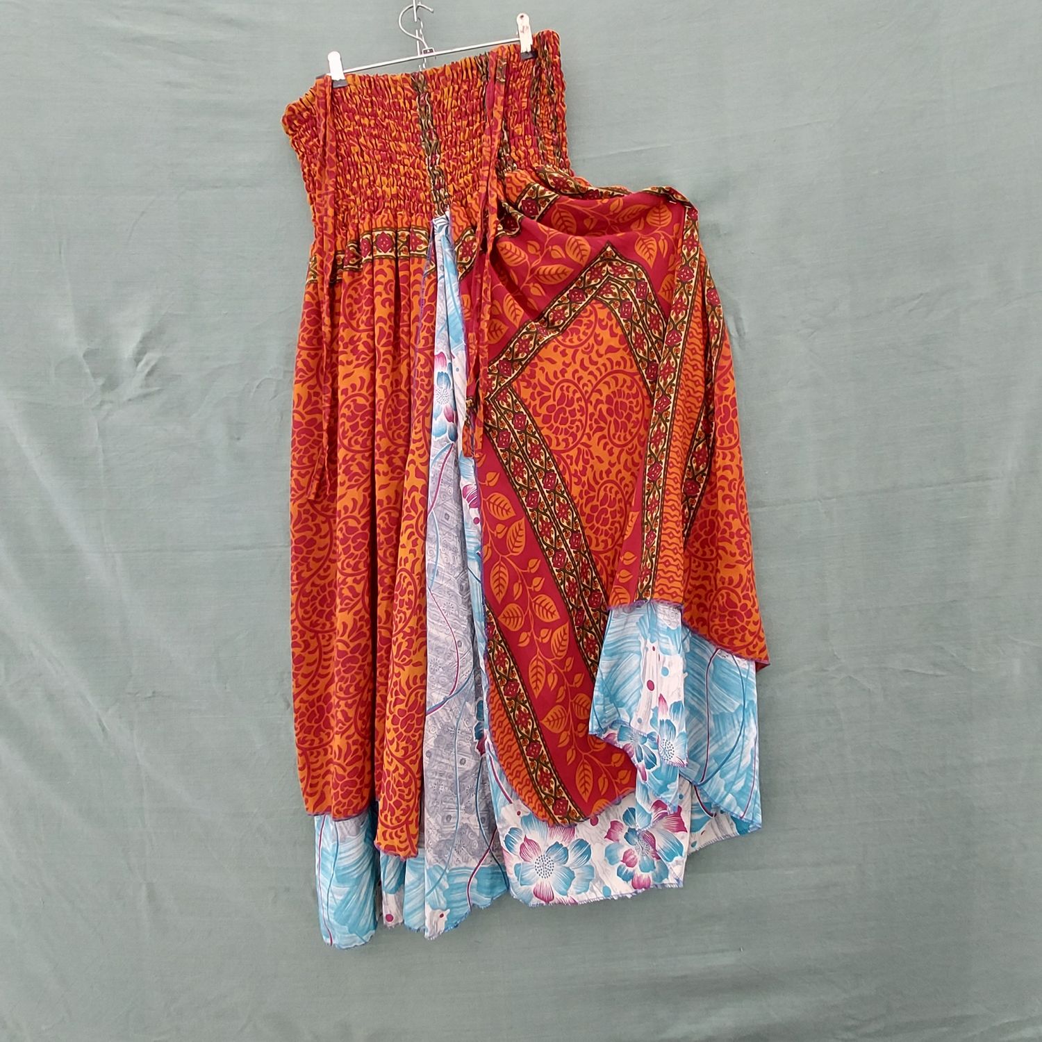 SG - Recycled Sari Boob Tube Dress or Elasticated Skirt