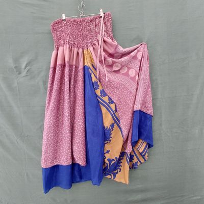 SG - Recycled Sari Boob Tube Dress or Elasticated Skirt
