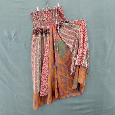 SG - Recycled Sari Boob Tube Dress or Elasticated Skirt