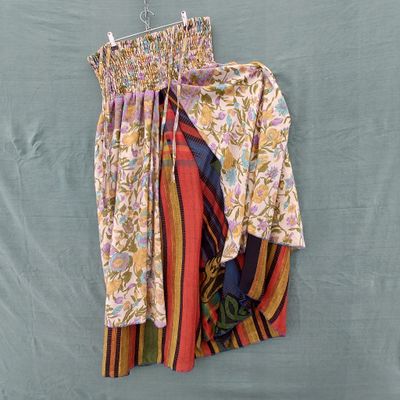 SG - Recycled Sari Boob Tube Dress or Elasticated Skirt