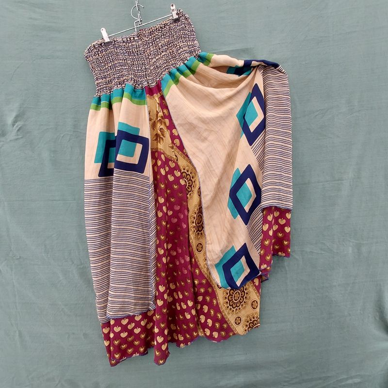 SG - Recycled Sari Boob Tube Dress or Elasticated Skirt