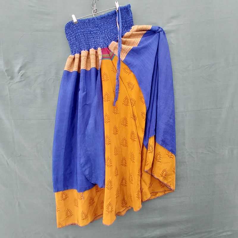 SG - Recycled Sari Boob Tube Dress or Elasticated Skirt