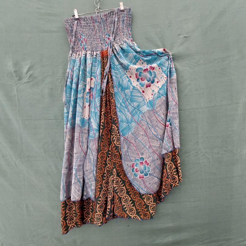 SG - Recycled Sari Boob Tube Dress or Elasticated Skirt