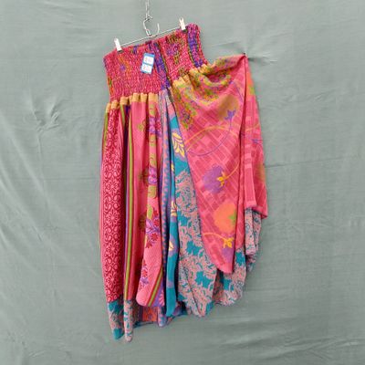 SG - Recycled Sari Boob Tube Dress or Elasticated Skirt
