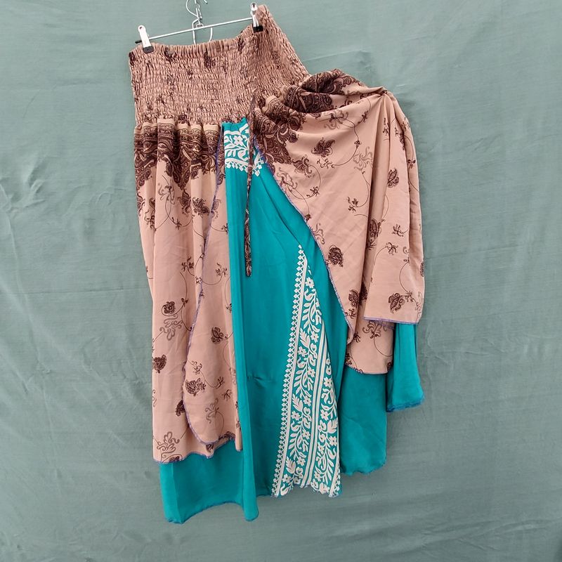 SG - Recycled Sari Boob Tube Dress or Elasticated Skirt