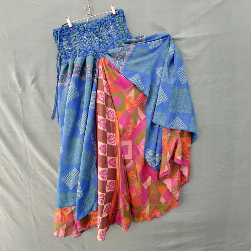 SG - Recycled Sari Boob Tube Dress or Elasticated Skirt