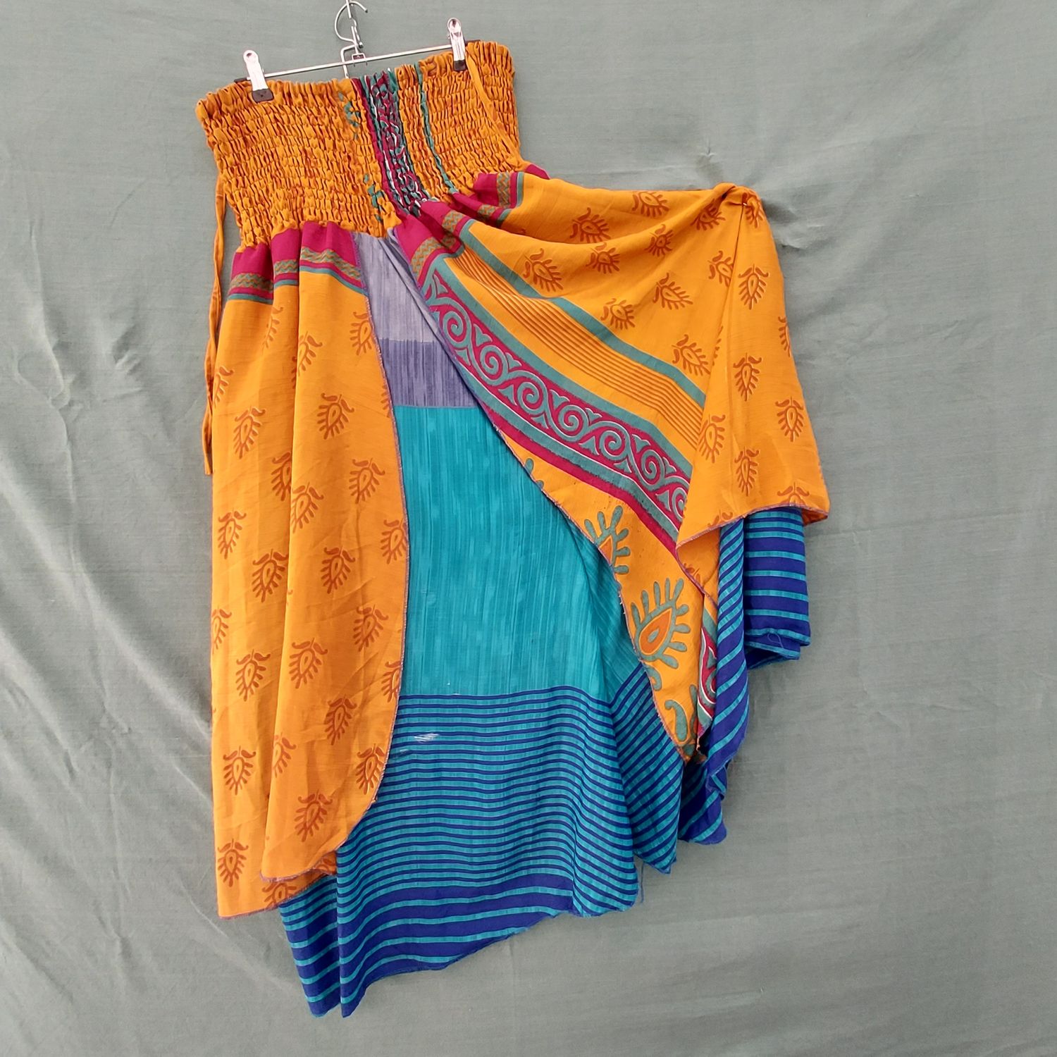 SG - Recycled Sari Boob Tube Dress or Elasticated Skirt