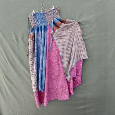 SG - Recycled Sari Boob Tube Dress or Elasticated Skirt
