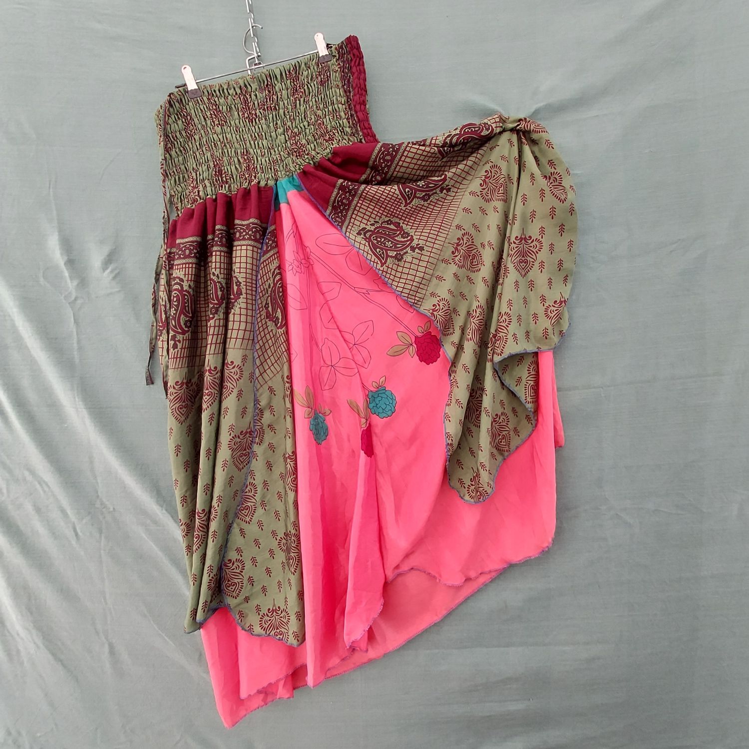 SG - Recycled Sari Boob Tube Dress or Elasticated Skirt