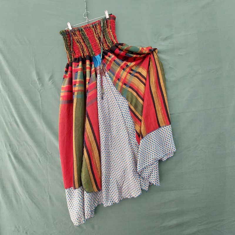 SG - Recycled Sari Boob Tube Dress or Elasticated Skirt