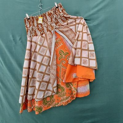 SG - Recycled Sari Boob Tube Dress or Elasticated Skirt SG - Recycled Sari Boob Tube Dress or Elasticated Skirt