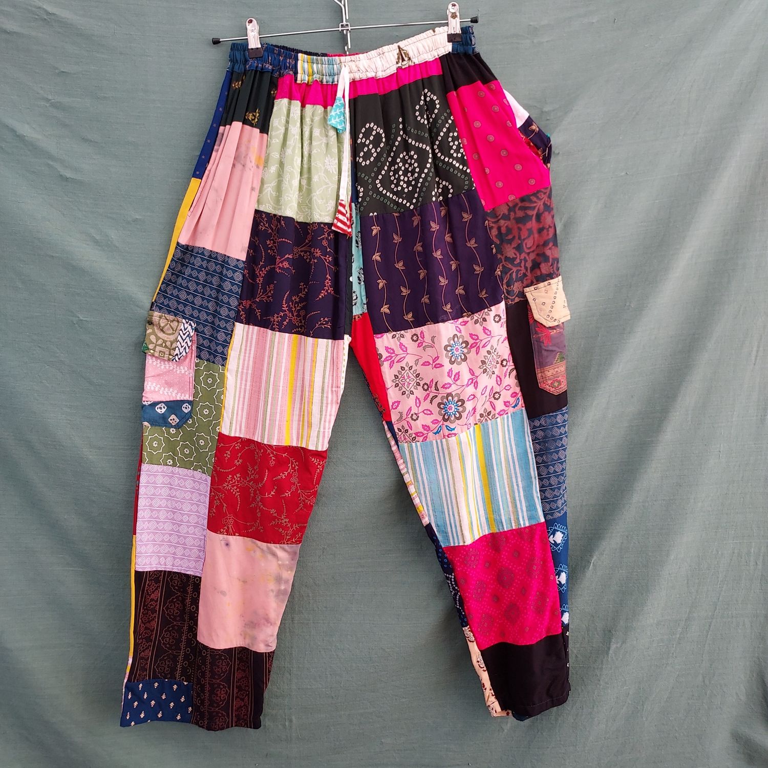 SG - Lightweight Patchwork Trousers - Red Mix