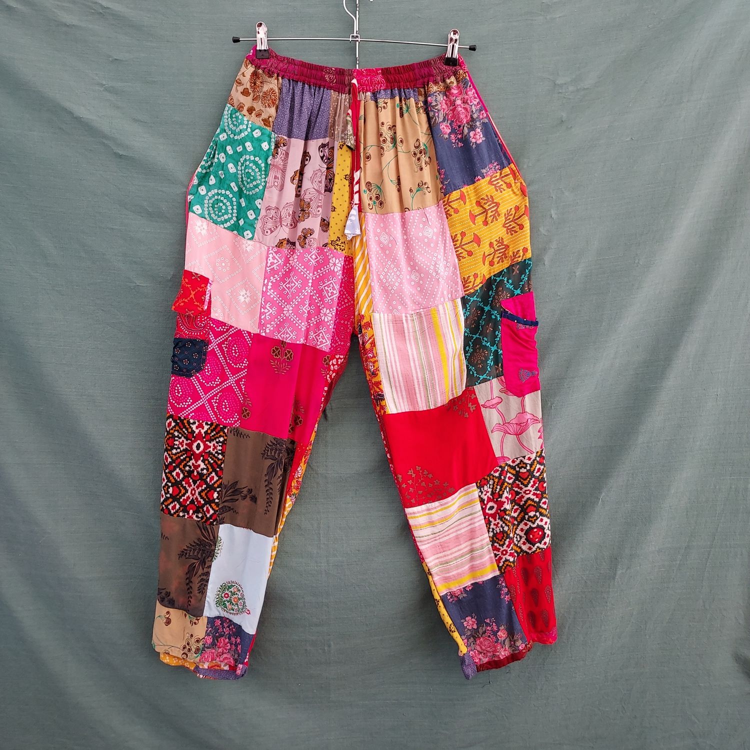 SG - Lightweight Patchwork Trousers - Red Pink Mix