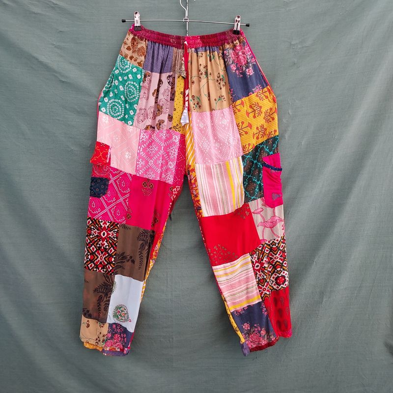 SG - Lightweight Patchwork Trousers - Red Pink Mix