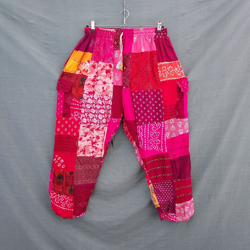 SG - Lightweight Patchwork Trousers - Red Pink Mix