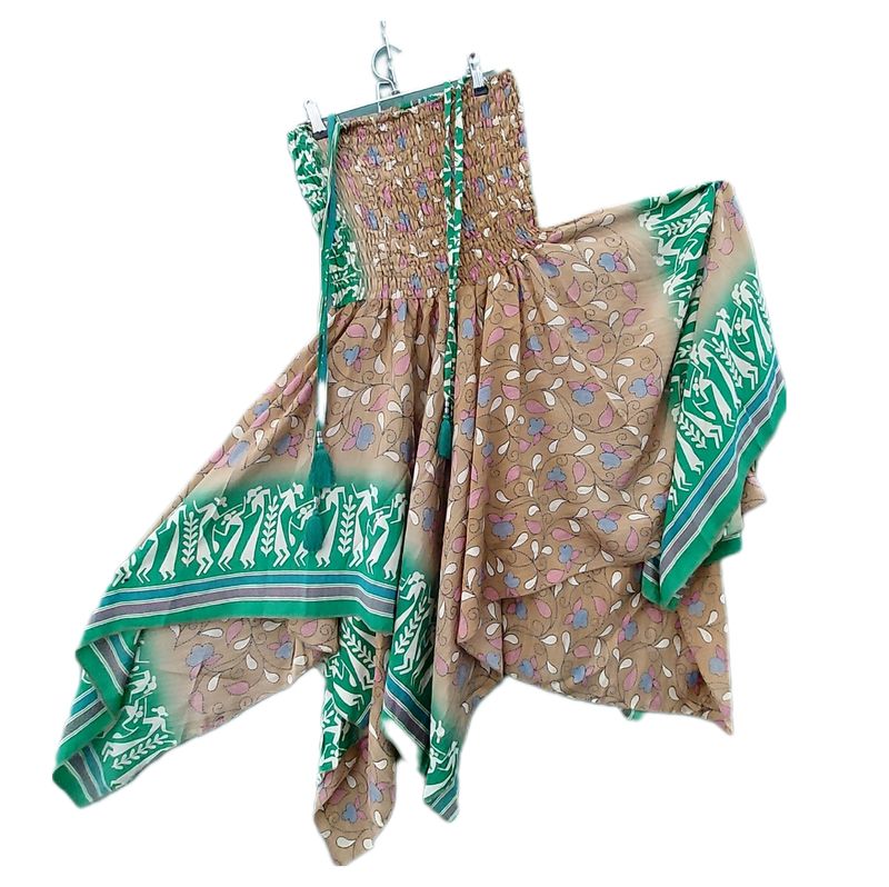 Recycled Sari Boob Tube Pixie Dress or Elasticated Skirt