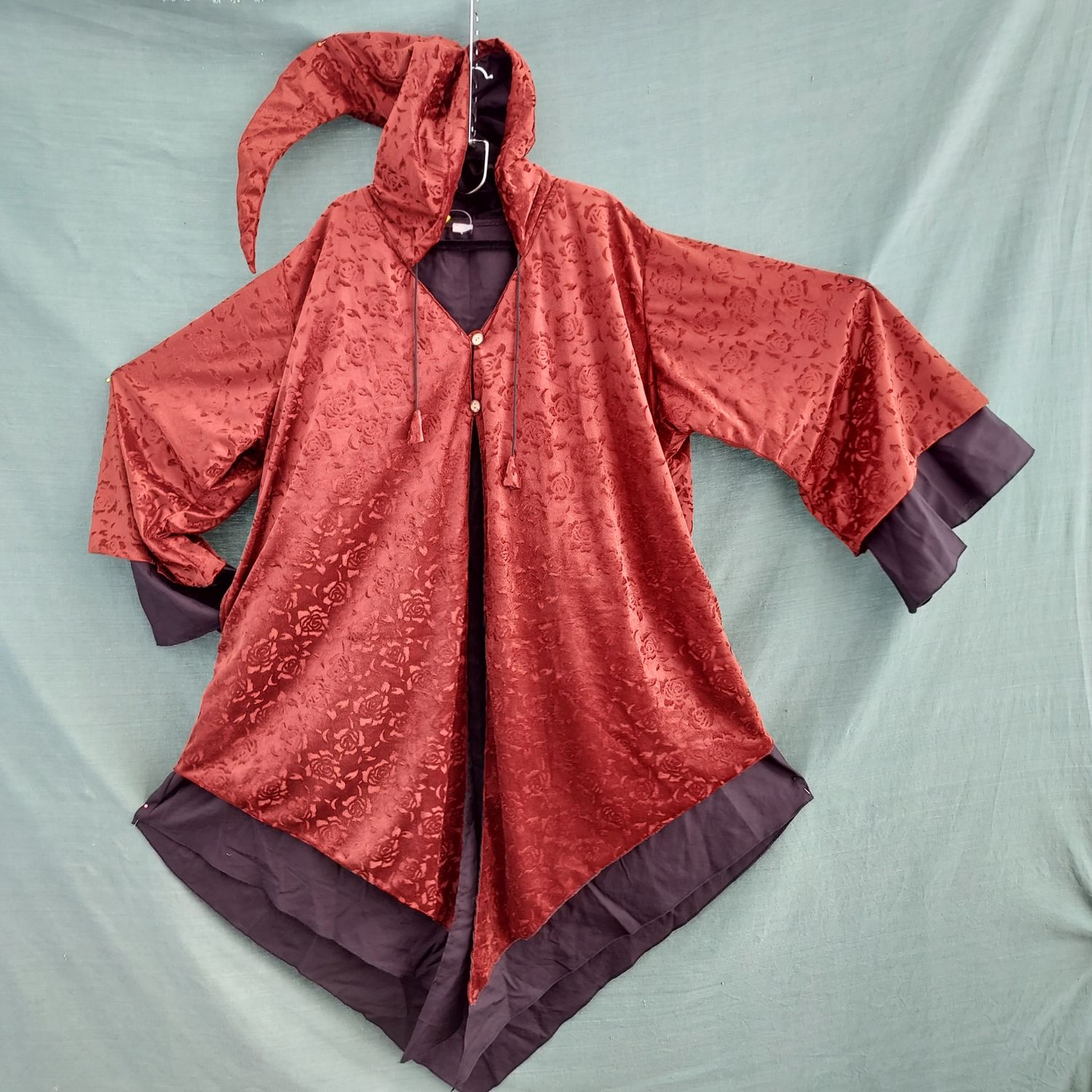 SG - VELVET HOODED KIMONO ROBE 60" Bust - Copper