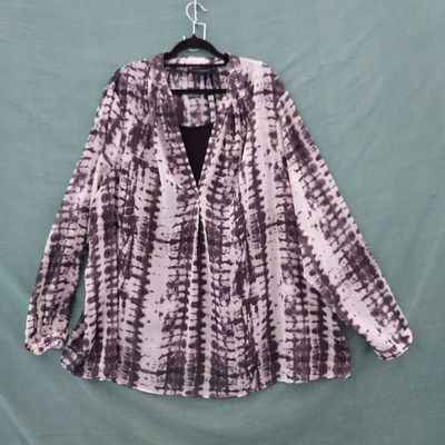 SG - Black Snakeskin Tiedye overbĺouse & black vest top 58" Bust