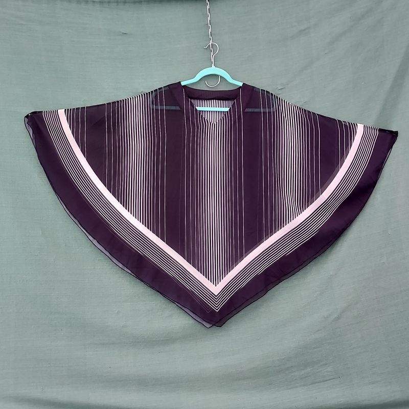 SG - Black and White Stripe Thin Coveral/Poncho