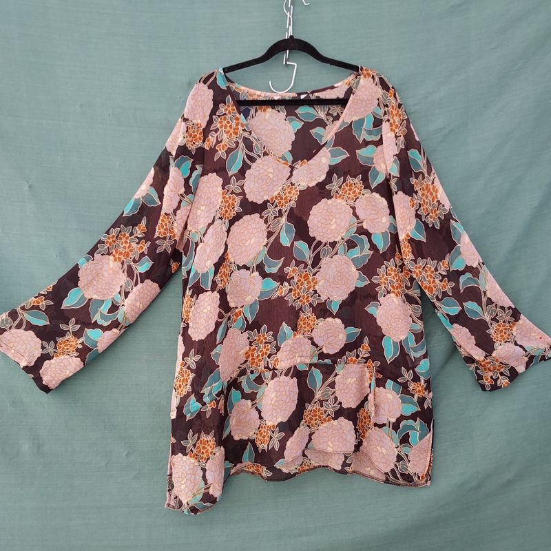 Autumnal Colours, Thin Cover Blouse - 46" Bust