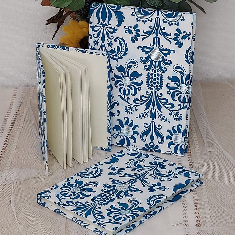Handmade Recycled Notepad & Sketchbook Set – Pack of 3 Filligree