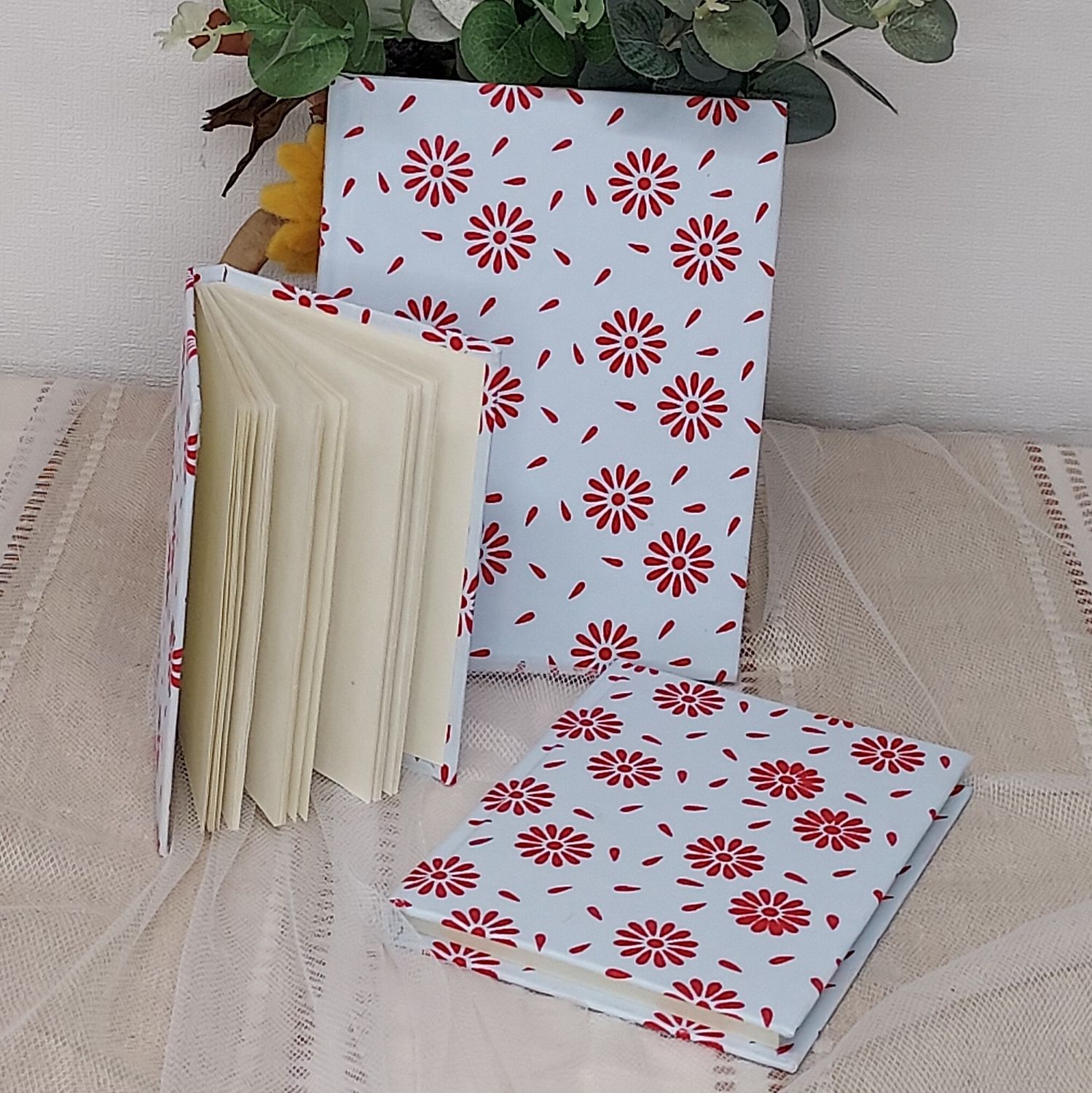 Handmade Recycled Notepad & Sketchbook Set – Pack of 3 Daisy