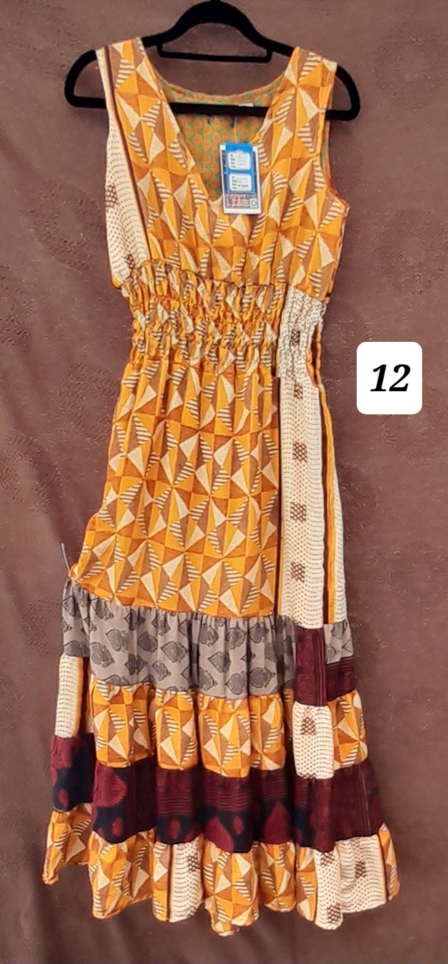 Recycled Sari Summer Dress SMALL- size 6-10
