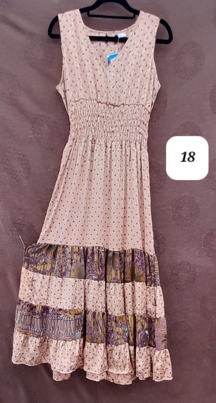 Recycled Sari Summer Dress SMALL- size 6-10