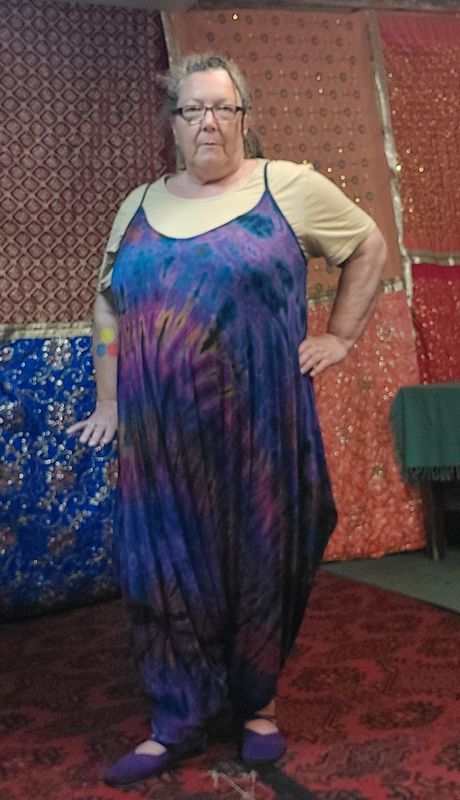Fantastic, Light Purple Tie Die All-In-One Playsuit/Coverall.  Super Stretchy & Comfortable.