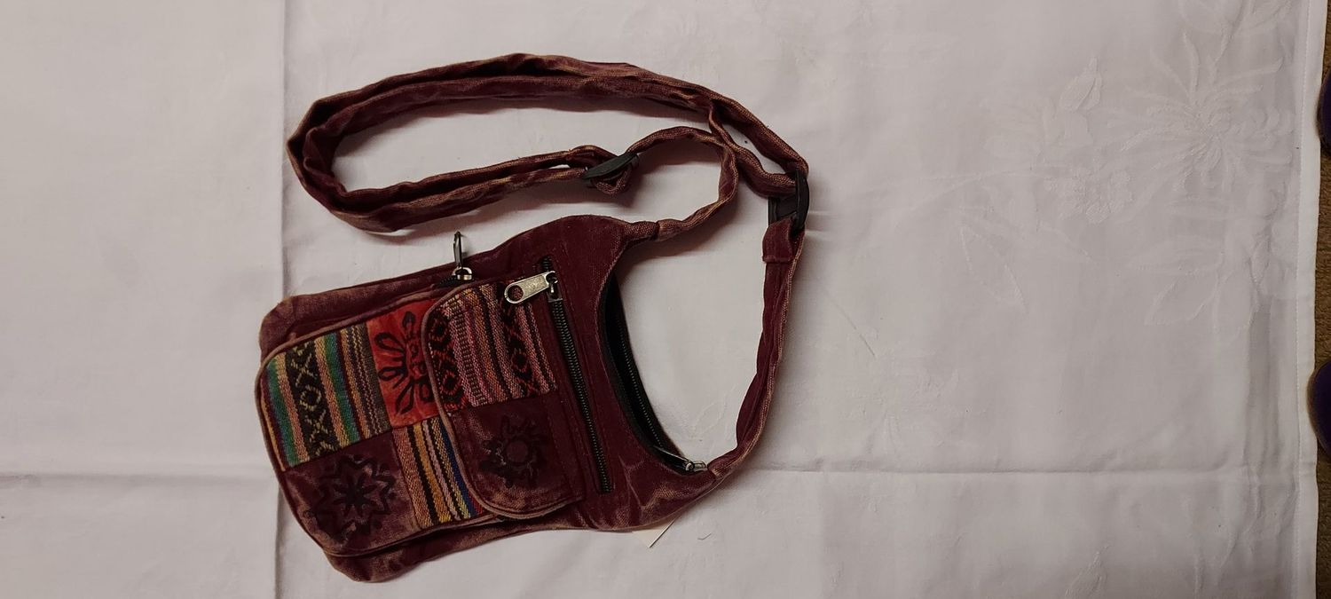 Versatile, 3 Pocket Stone Wash Money Belt, Hip Bag, Cross Body Bag