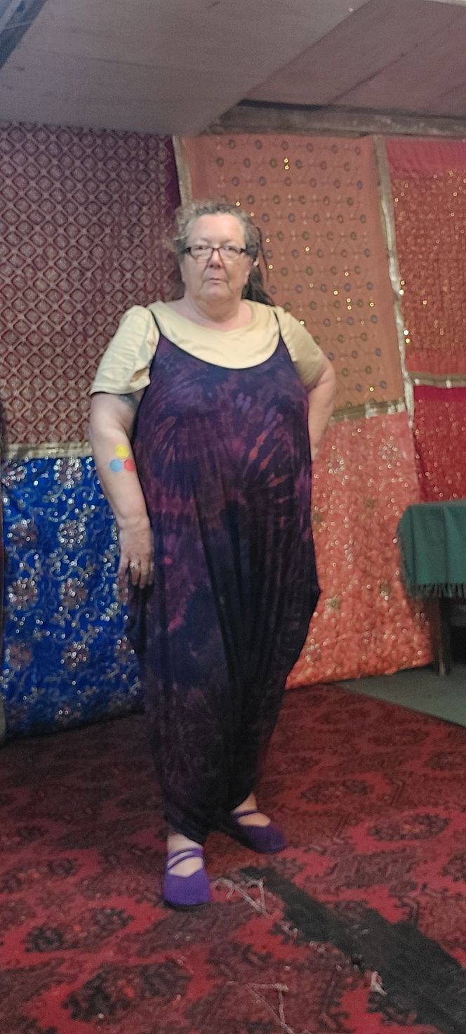 Fantastic, Light Purple Tie Die All-In-One Playsuit/Coverall.  Super Stretchy & Comfortable.