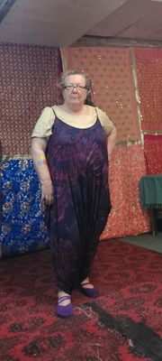 Fantastic, Light Purple Tie Die All-In-One Playsuit/Coverall.  Super Stretchy & Comfortable.