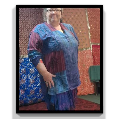 4XL Medium Weight, Long Sleeve, Grandad Shirt-Purple 4XL Medium Weight, Long Sleeve, Grandad Shirt-Purple