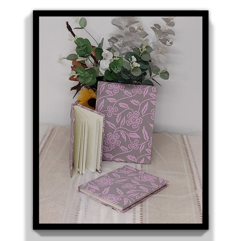 Handmade Recycled Notepad & Sketchbook Set – Pack of 3 Grey